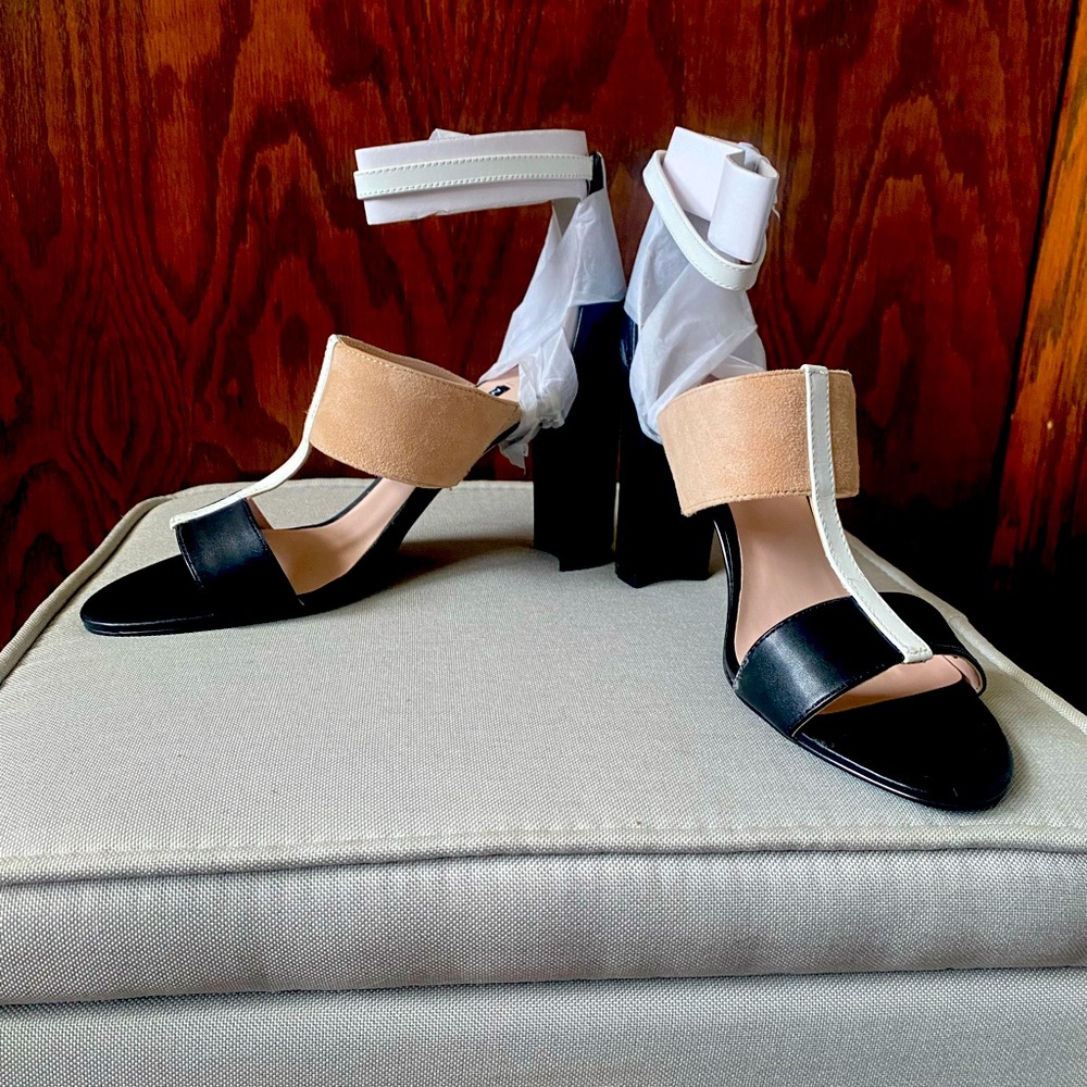 Women’s heel with shade and leather accents